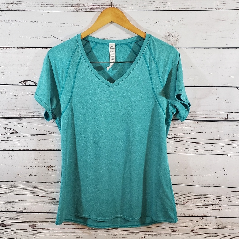 JOIA Blue Green Workout Tee Size Medium NWOT